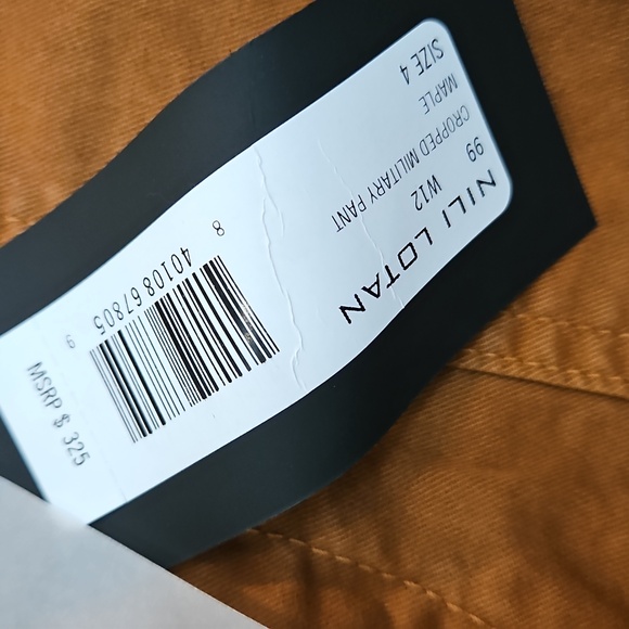 NWT. Nili Lotan Military Cropped Pants In MAPLE - Picture 4 of 6